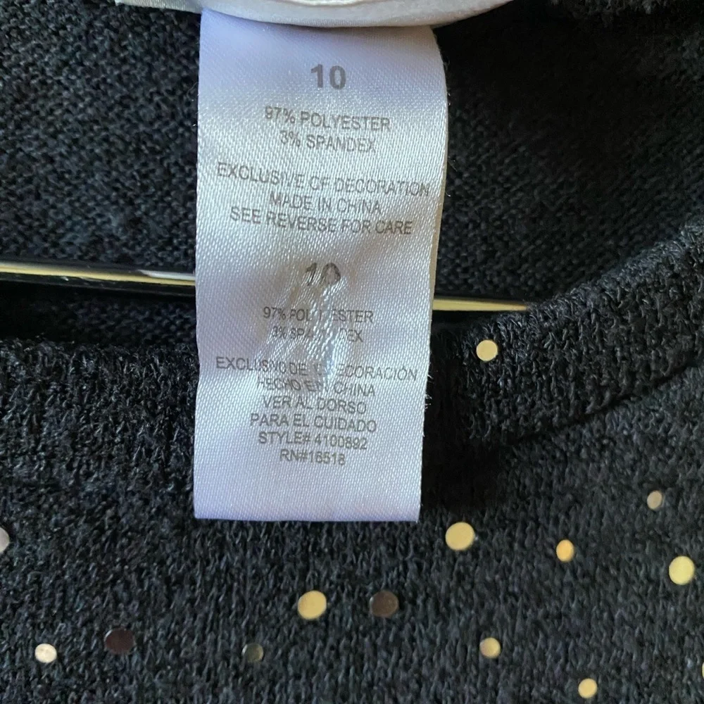 Jenny and me Girls special occasion black sequin dress size 10